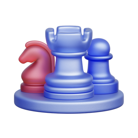 Chess Strategy Planning  3D Icon