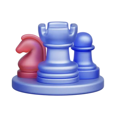 Chess Strategy Planning  3D Icon