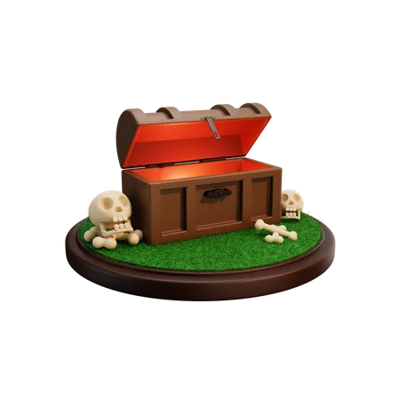 Chest Box  3D Illustration