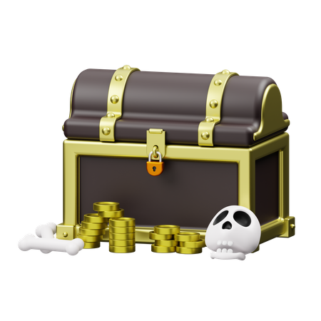 Chest Box  3D Illustration