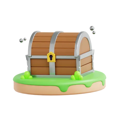 3 D Treasure Chest Of Game Asset Icon 3D Icon