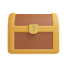 chest treasure 3d logo