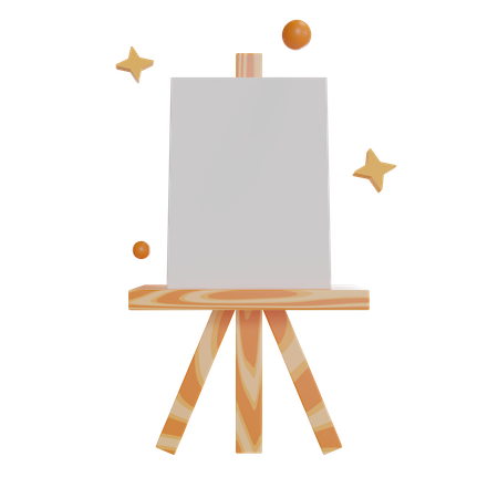 Toile de chevalet  3D Illustration