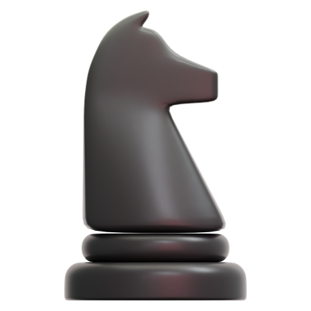Échecs du cavalier noir  3D Icon