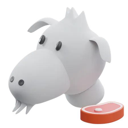 Chèvre et viande  3D Icon