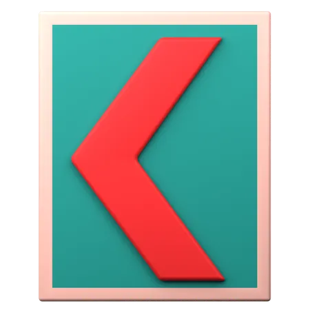 Chevron Backward  3D Icon