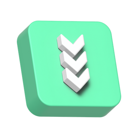 Cheurón abajo  3D Icon