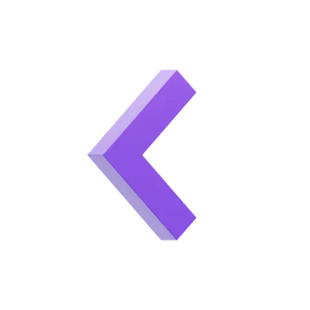 Chevron Left  3D Icon