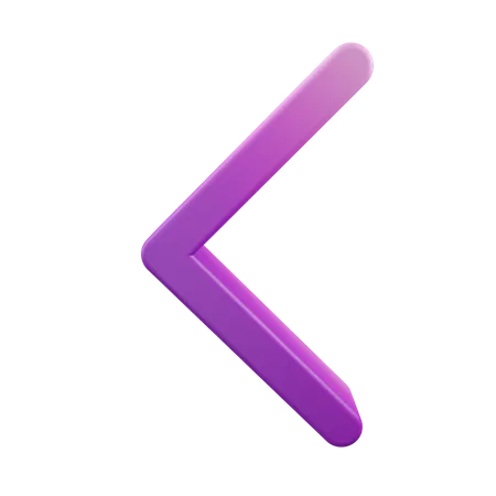 Chevron Left Arrow  3D Icon