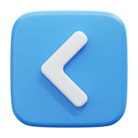 Chevron Left Arrow  3D Icon