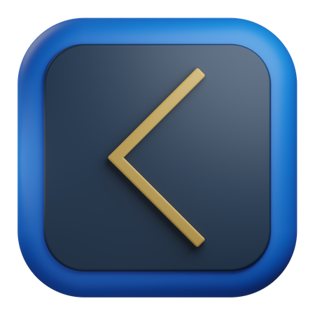 Chevron Left Arrow  3D Icon