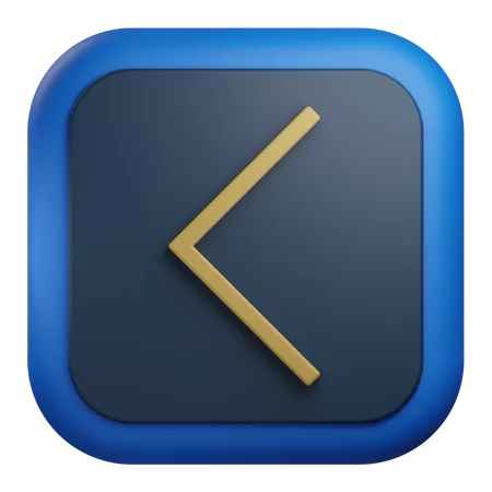 Chevron Left Arrow  3D Icon