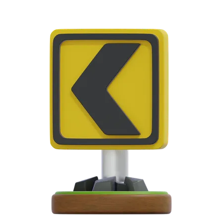 CHEVRON LEFT SIGN  3D Icon