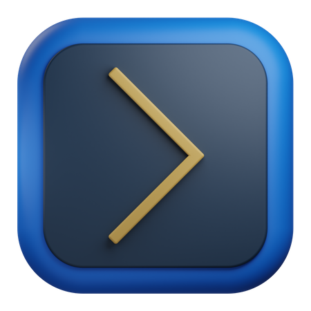 Chevron Right Arrow  3D Icon