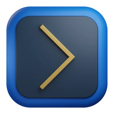 Chevron Right Arrow  3D Icon