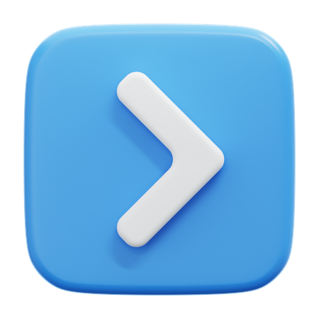 Chevron Right Arrow  3D Icon