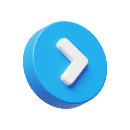 Chevron Right Arrow  3D Icon