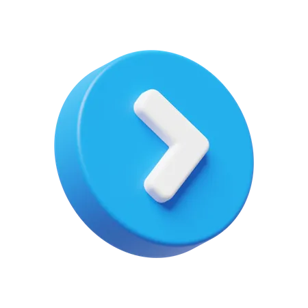 Chevron Right Arrow  3D Icon