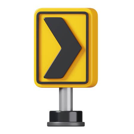 Chevron traffic sign  3D Icon