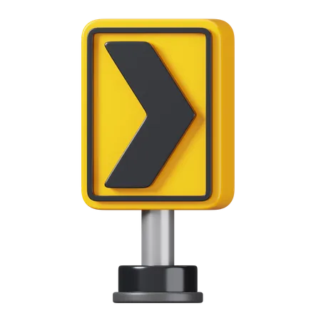 Chevron traffic sign  3D Icon