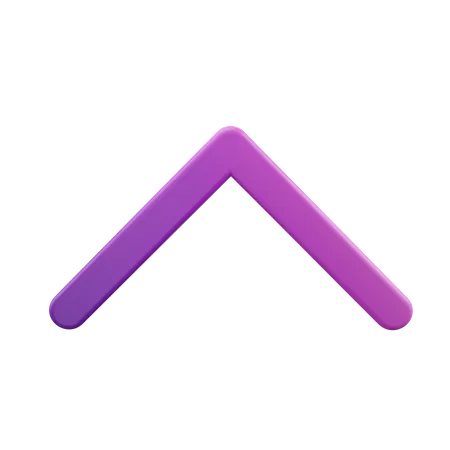 Chevron Up Arrow  3D Icon