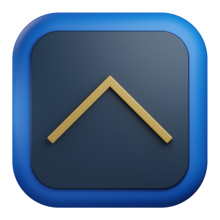 Chevron Up Arrow  3D Icon