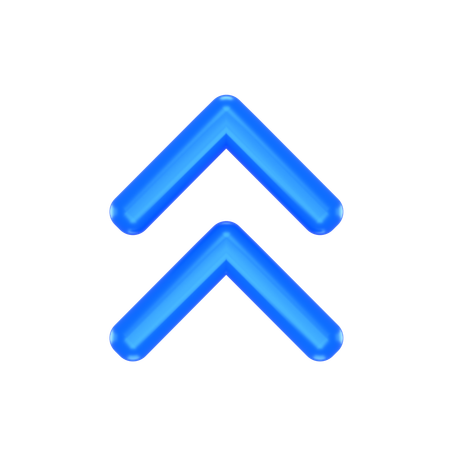 Chevron vers le haut 3D Icon