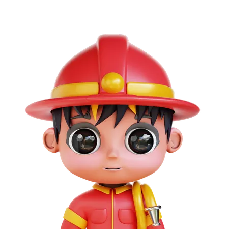 Bombero Chibi  3D Icon