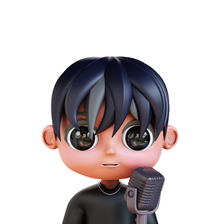 Chanteur Chibi  3D Icon