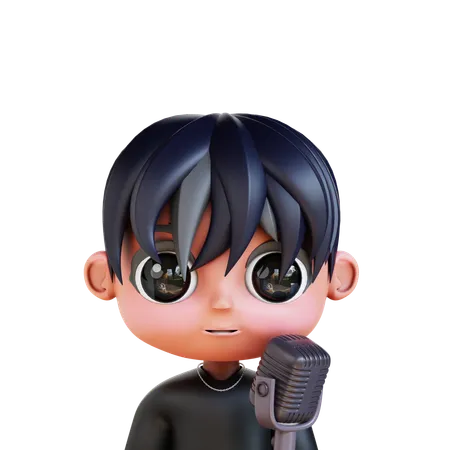 Chanteur Chibi  3D Icon