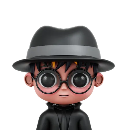 Chibi Detective  3D Icon