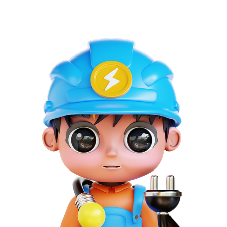 Chibi-Elektriker  3D Icon
