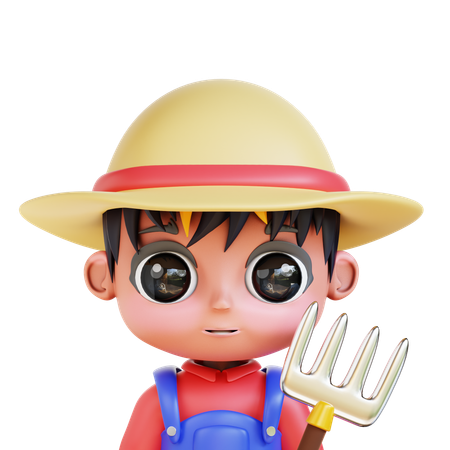 Chibi Farmer  3D Icon