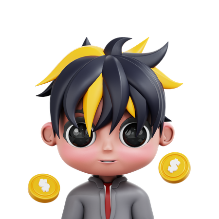 Homme d'affaires Chibi  3D Icon