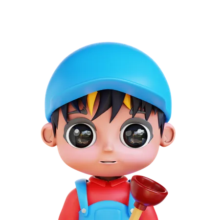 Chibi-Klempner  3D Icon