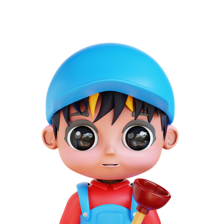 Chibi-Klempner  3D Icon
