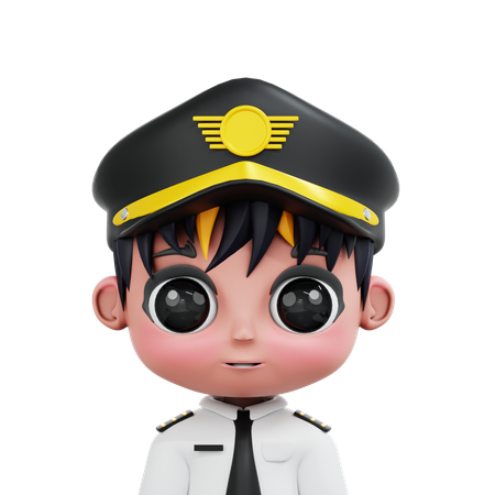 Chibi Pilot  3D Icon