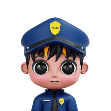 Chibi Police  3D Icon