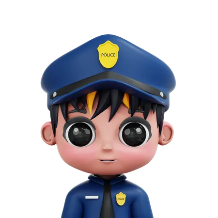 Chibi Police  3D Icon