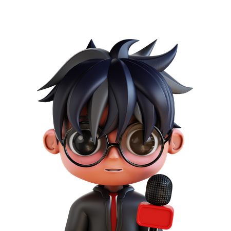 Chibi-Reporter  3D Icon