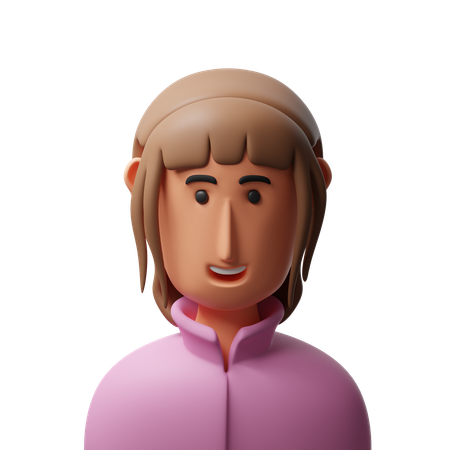 Chica avatar  3D Icon