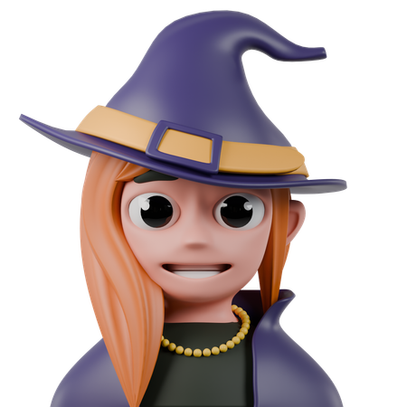 Chica bruja  3D Icon