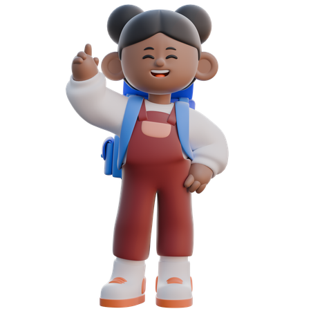 Chica con buena idea  3D Icon