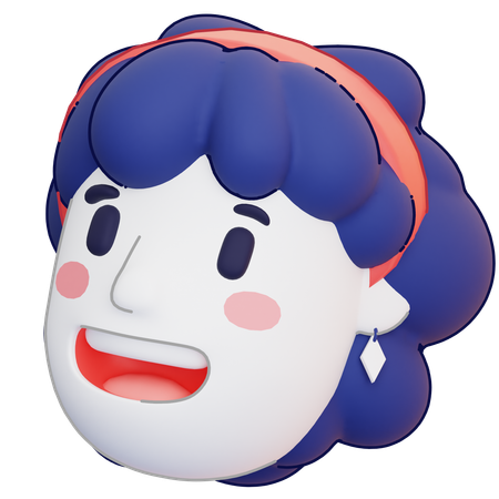 Chica con pañuelo  3D Icon
