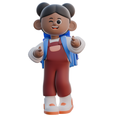 Chica con pose genial  3D Icon