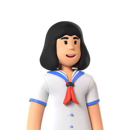 Chica de secundaria  3D Icon