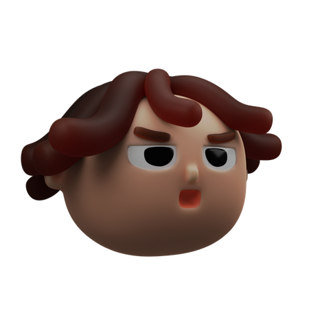 Chica enojada  3D Icon