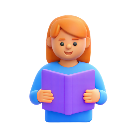 Libro Reding de estudiante  3D Icon