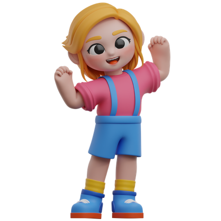 Chica fuerte  3D Icon