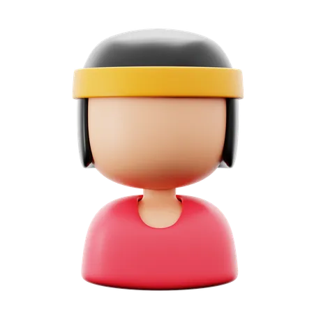 Chica de gimnasio  3D Icon